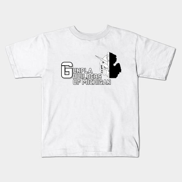 Gunpla Builders of Michigan Kids T-Shirt by Wright Designs 